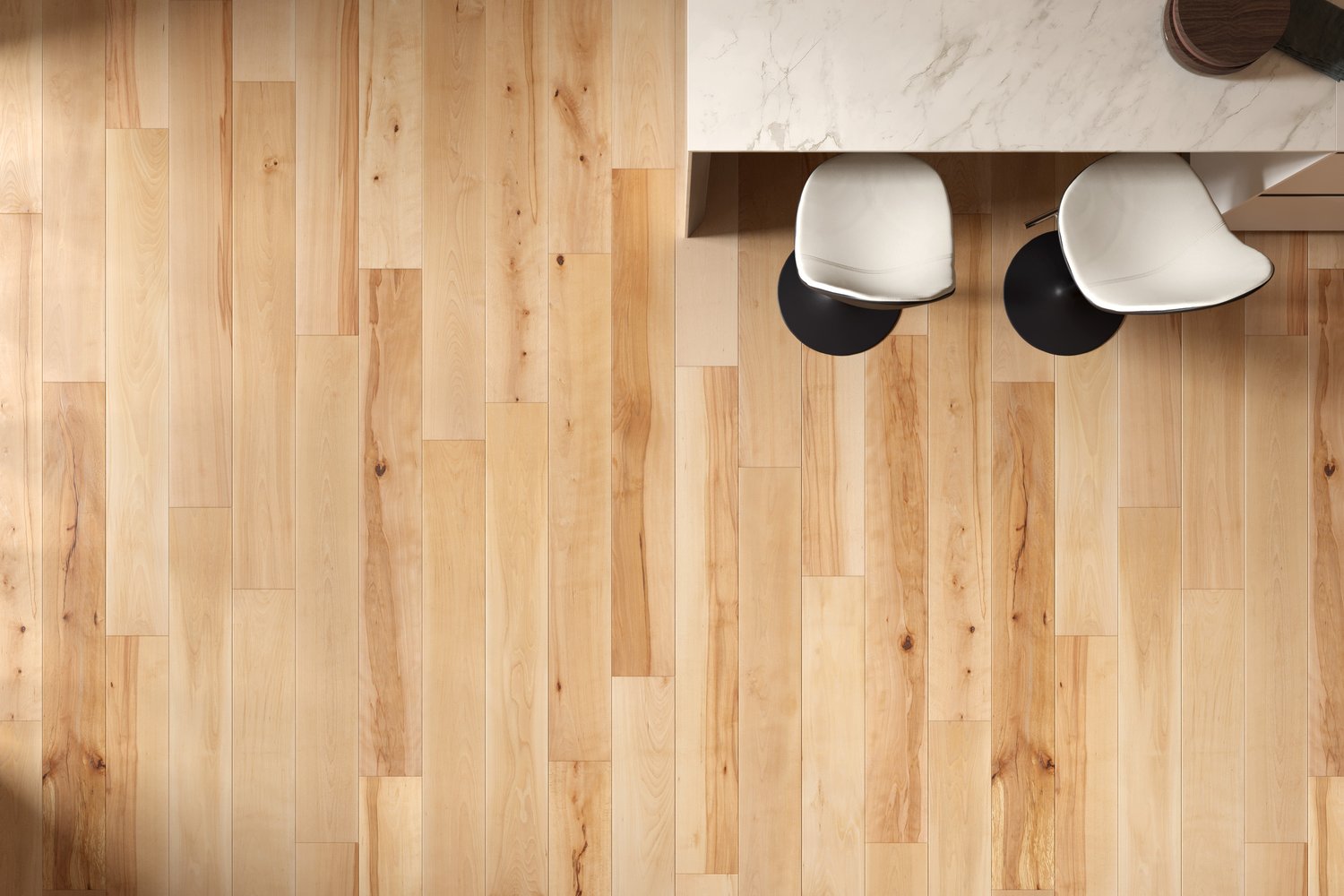 rendering with Warm European Beech wood texture