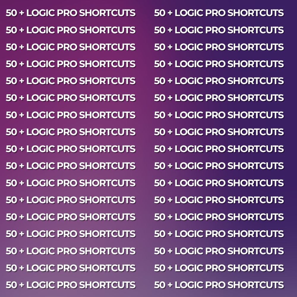 Logic Pro Shortcuts PDF
