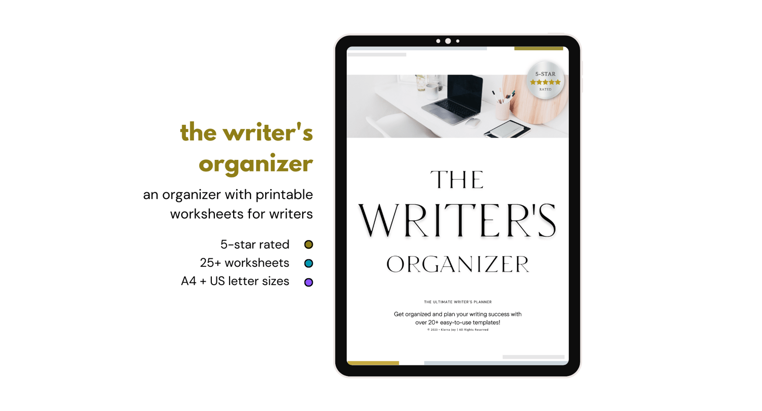 Writing planner for writing a book.