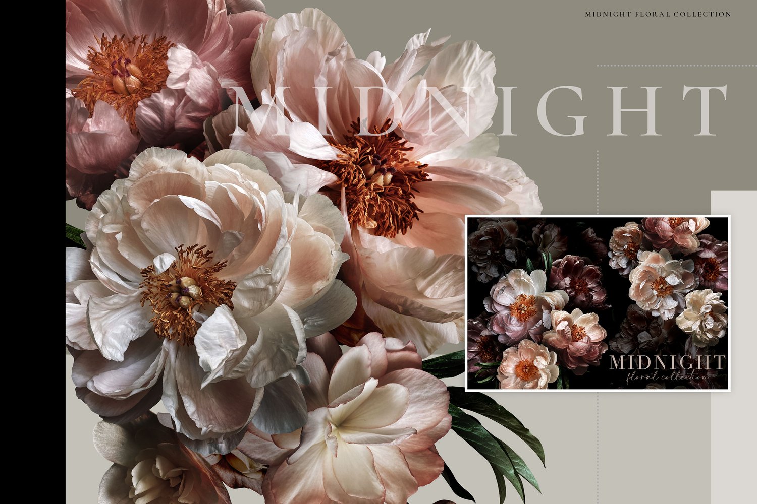 bundle of several realistic digital floral graphics
