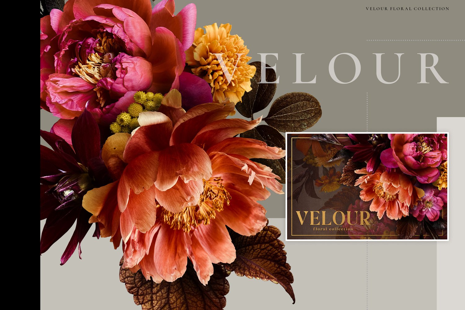 bundle of several realistic digital floral graphics