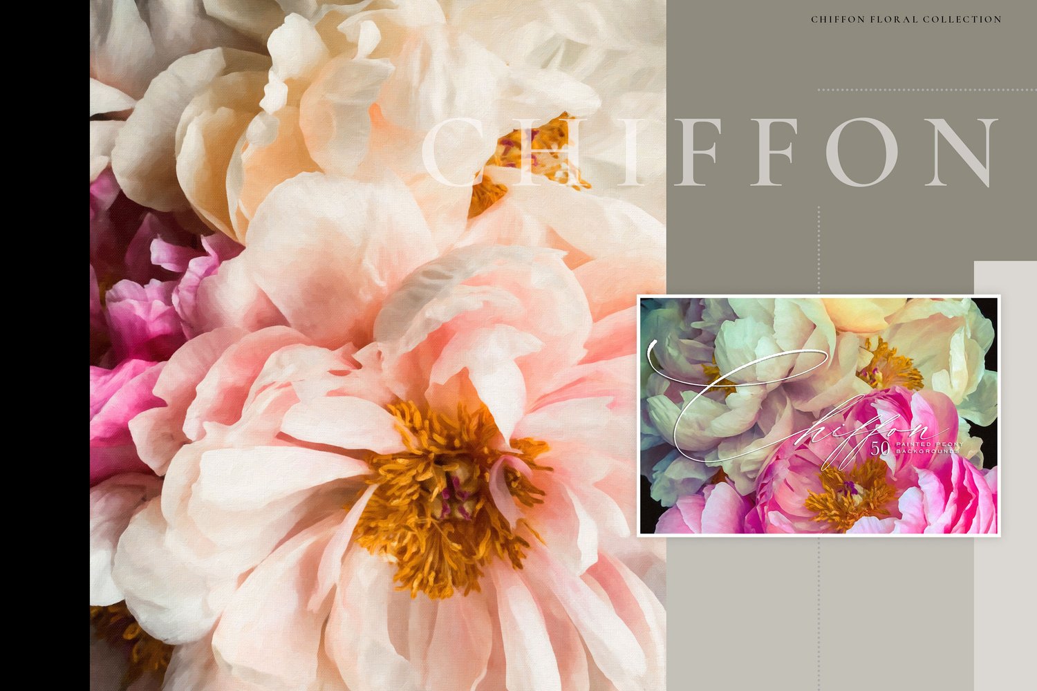 bundle of several realistic digital floral graphics