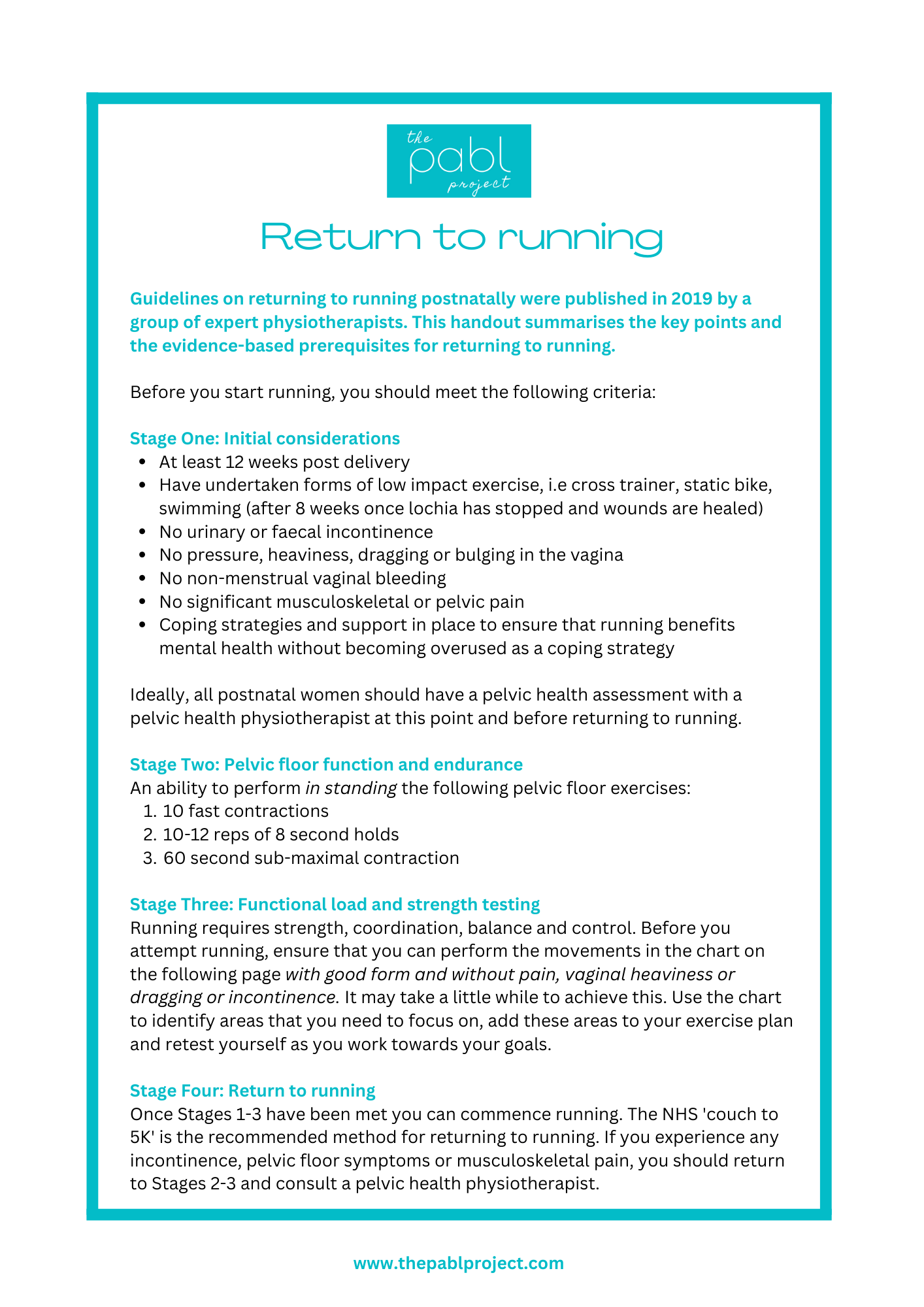 Return to Running Guidelines - Payhip
