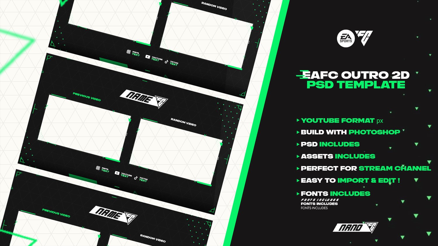 EAFC 24 Animated Livestream Overlay and Branding Pack (FIFA 24