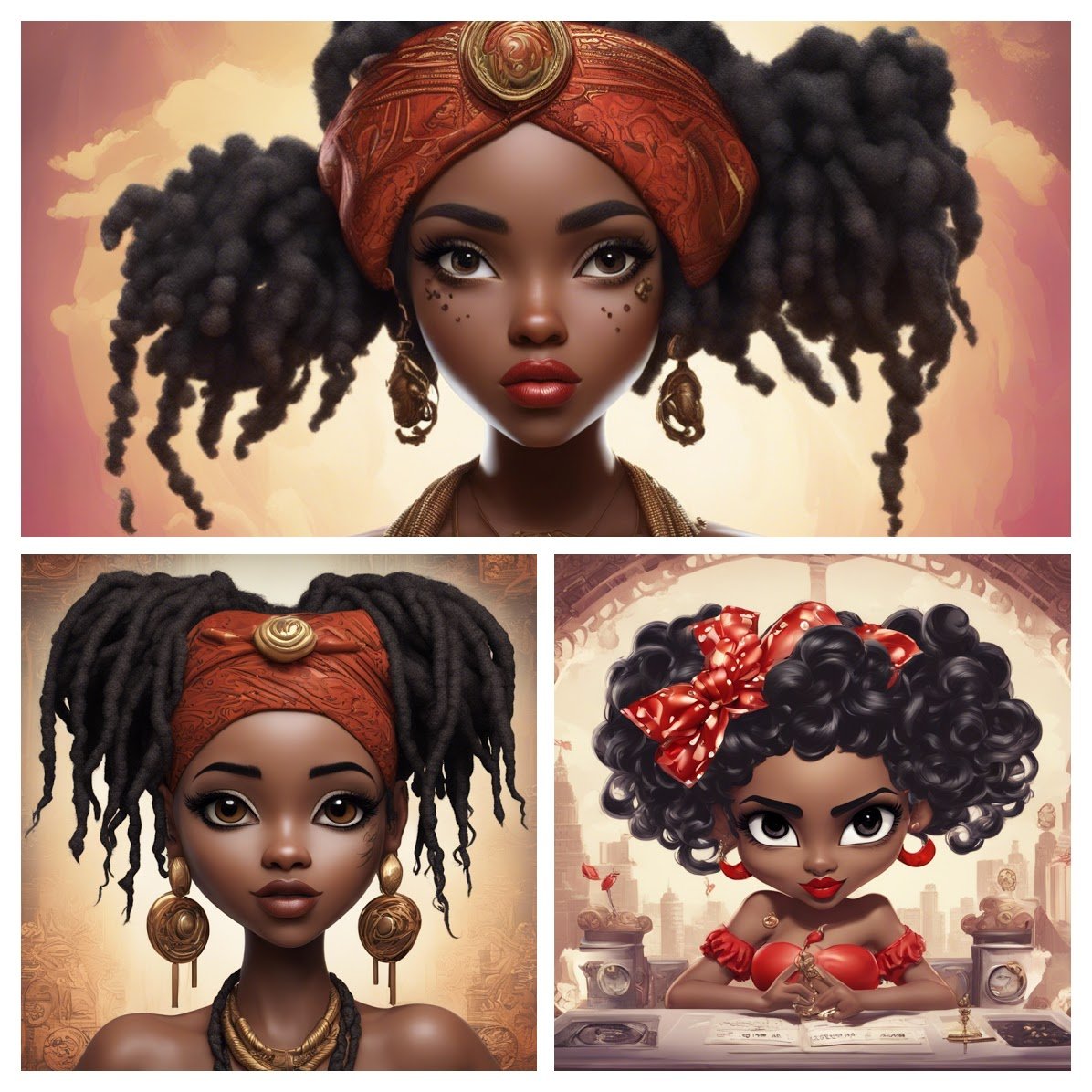 In this delightful 3D AI photo collection, you'll find a group of LiL divas exuding charm and style. Each of them is a classy little diva with a unique flair