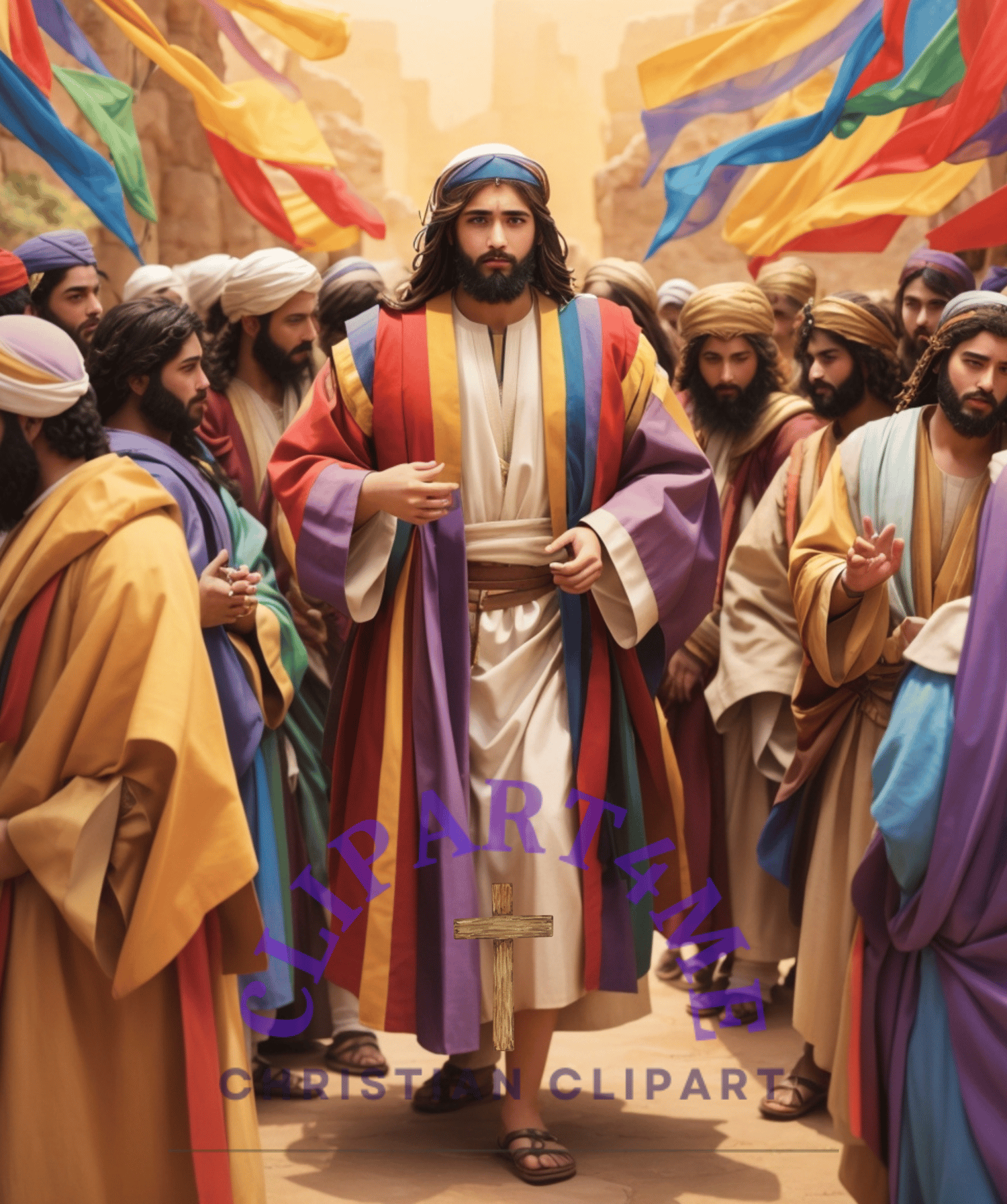 Joseph Color Joseph and His Coat of Many Colors Stock Graphics: Digital Religious ...