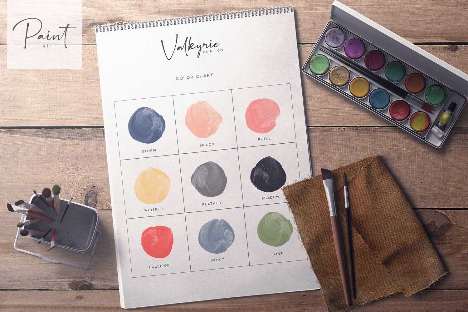 Procreate stamp brush kit  paint strokes, swatches and daubs