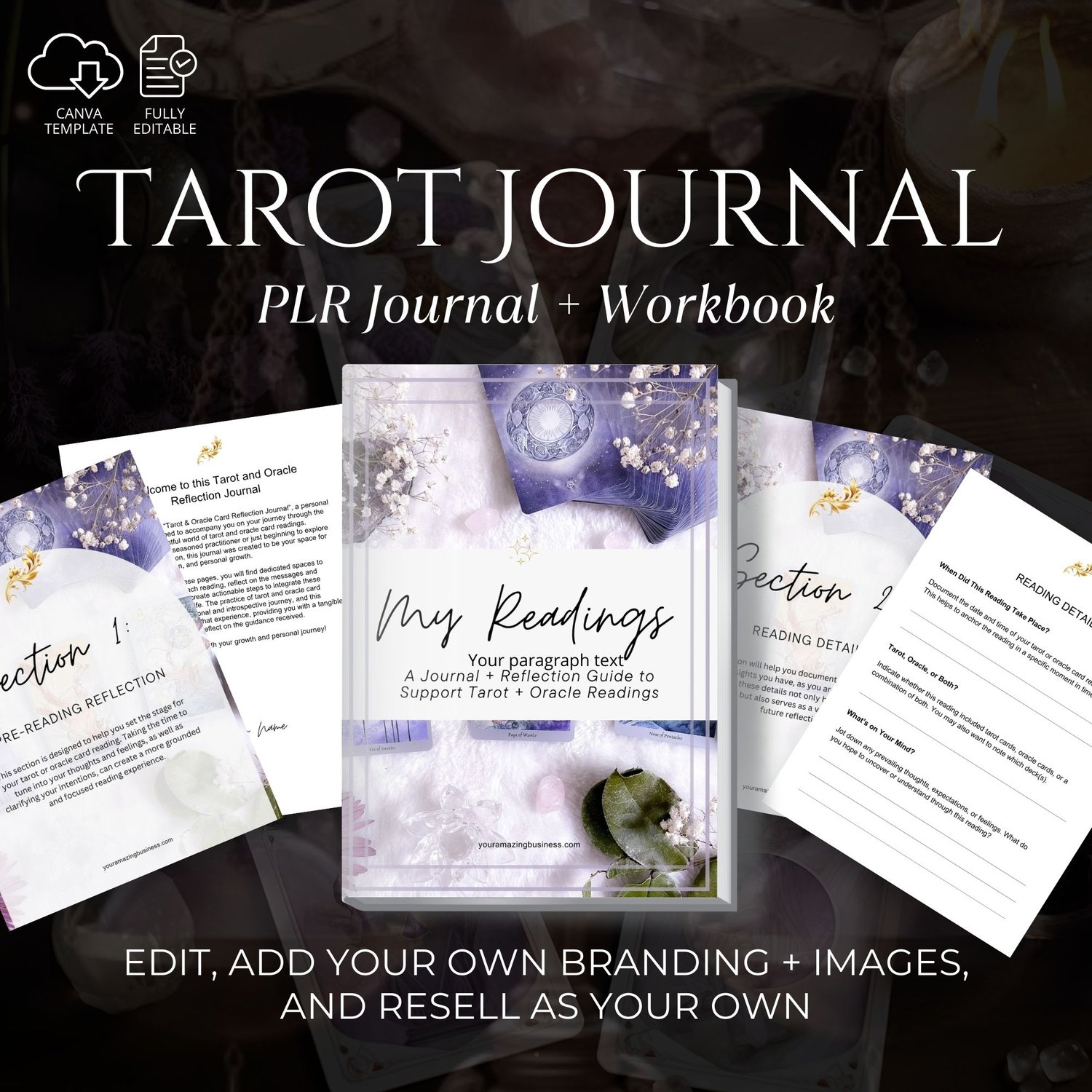 Tarot Journal | Tarot Study Guide | Tarot Notes Template