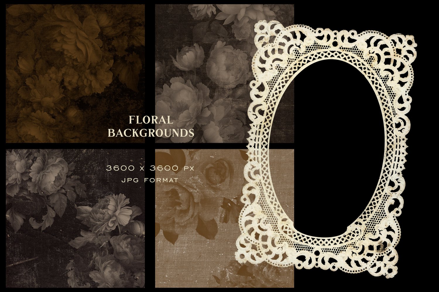 printable graphics of antique paper lace frames