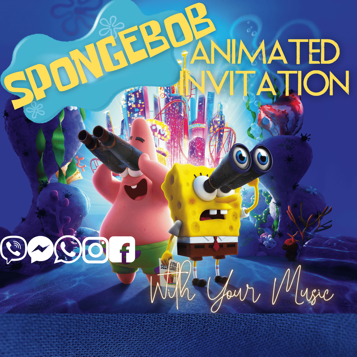 SpongeBob Digital Video Invitation