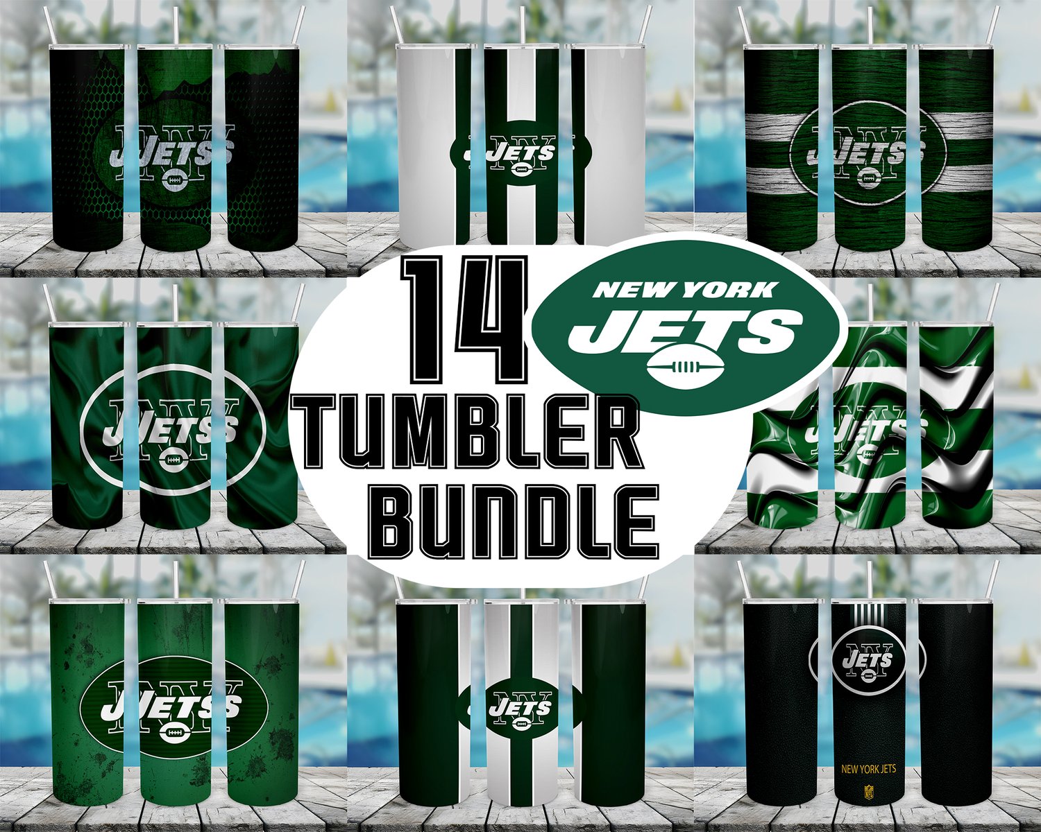 NFL THEMED TUMBLERS