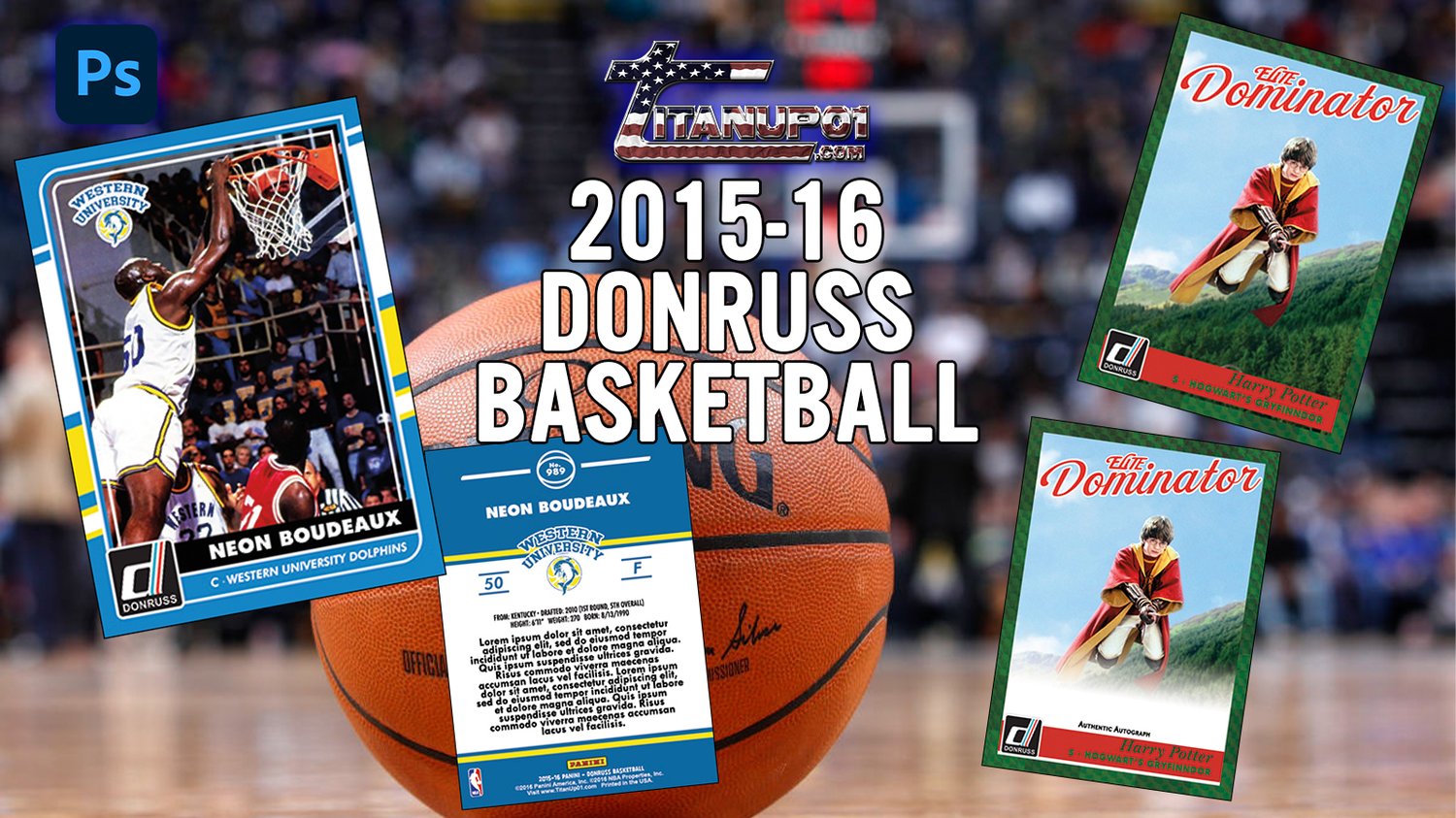 2015-16 Donruss Basketball Photoshop PSD Templates
