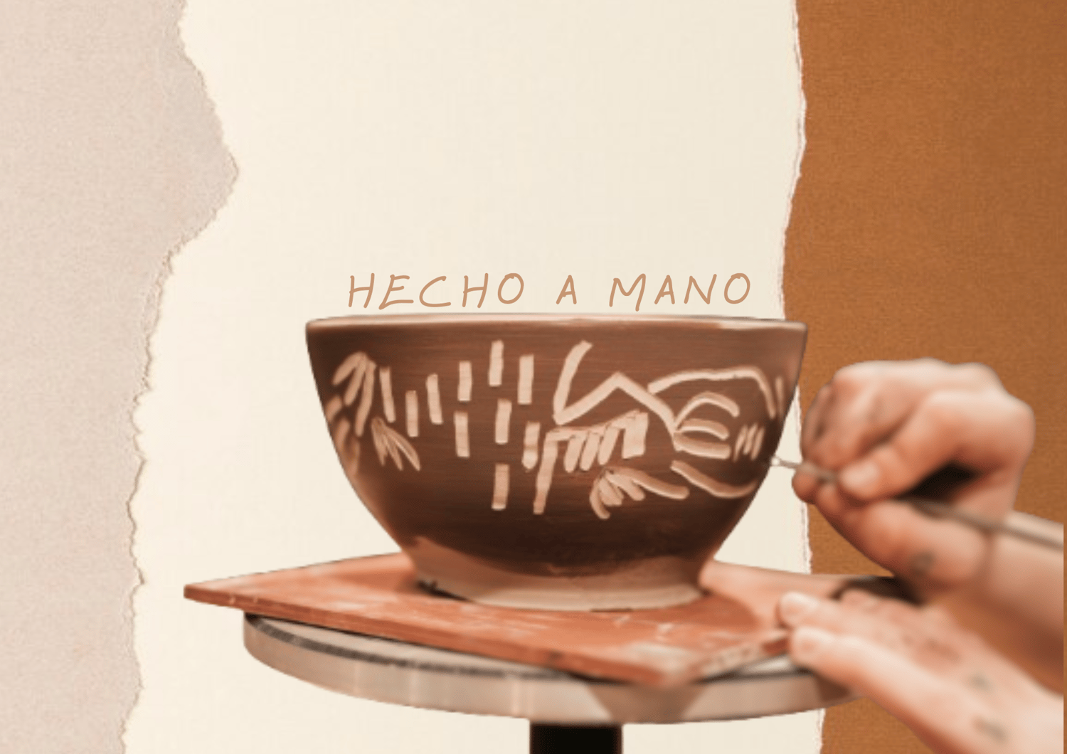 Cuenco de arcilla artesano