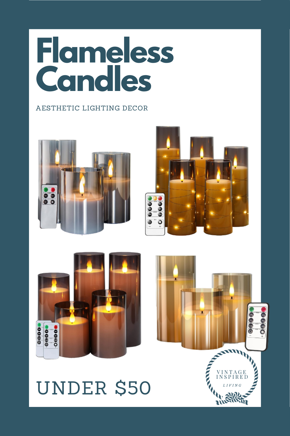 Flameless Candles - Aesthetic Home Lighting Décor Battery Operated Candles