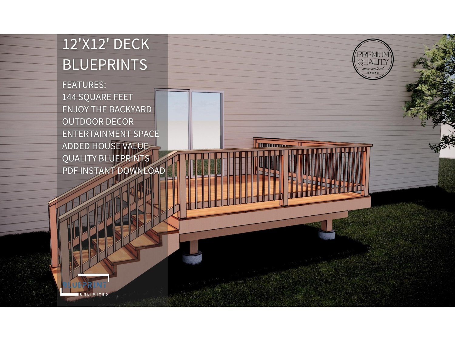 Obtain construction permits for your backyard deck with blueprint deck plans.