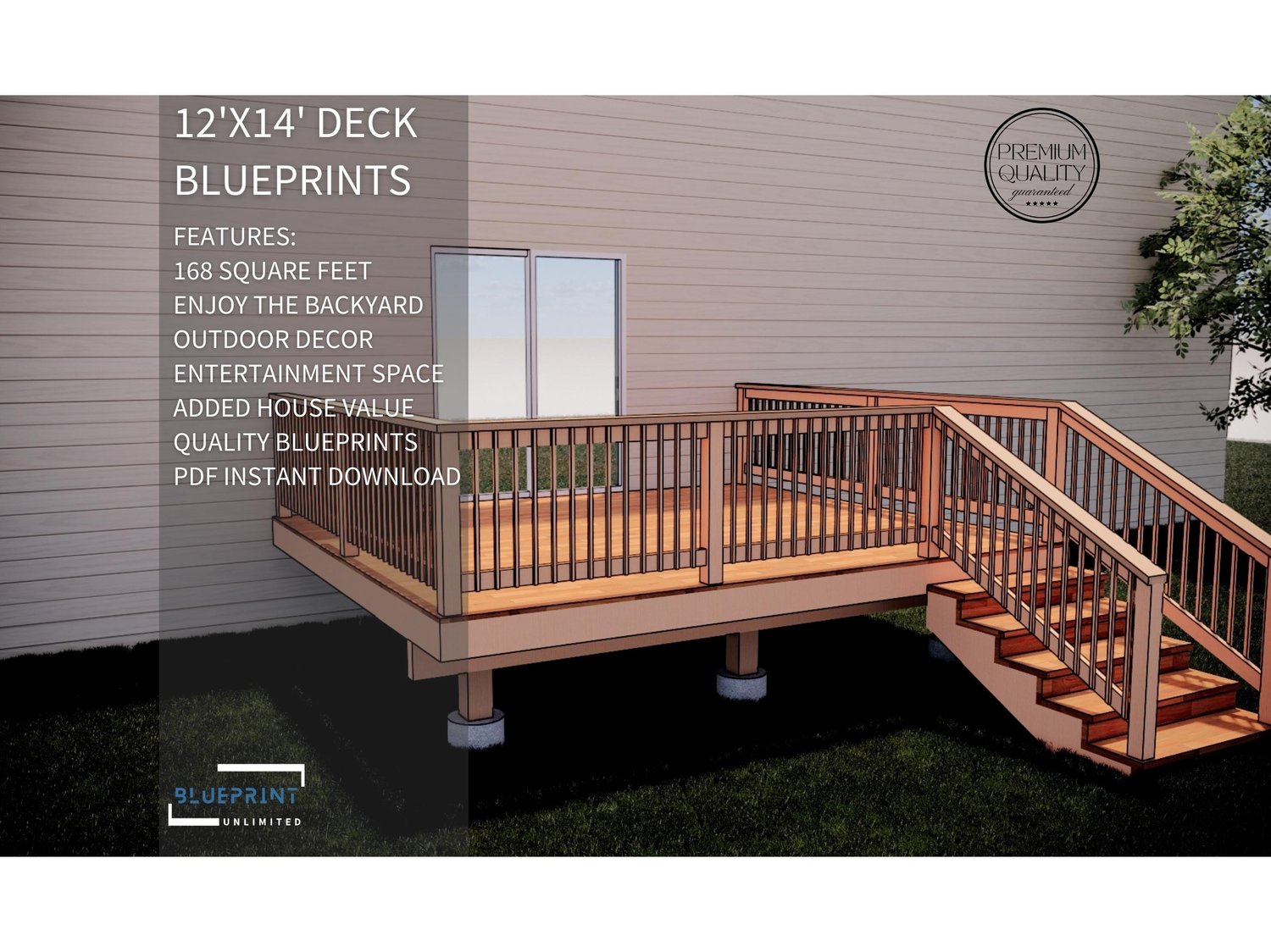 Obtain construction permits for your backyard deck with blueprint deck plans.
