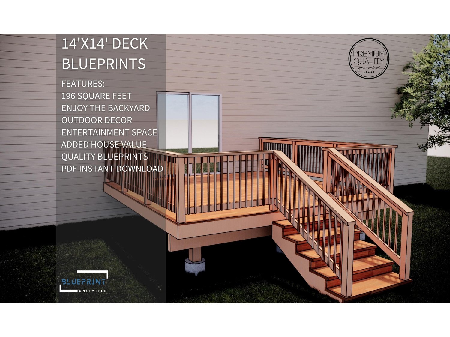 Obtain construction permits for your backyard deck with blueprint deck plans.