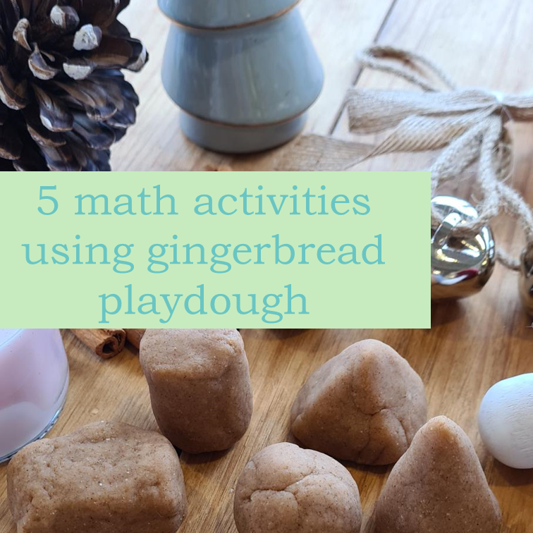 Gingerbread playdough in 3D shapes