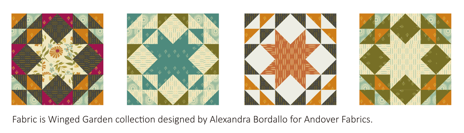 Sparkle Stars free quilt block pattern, color inspiration