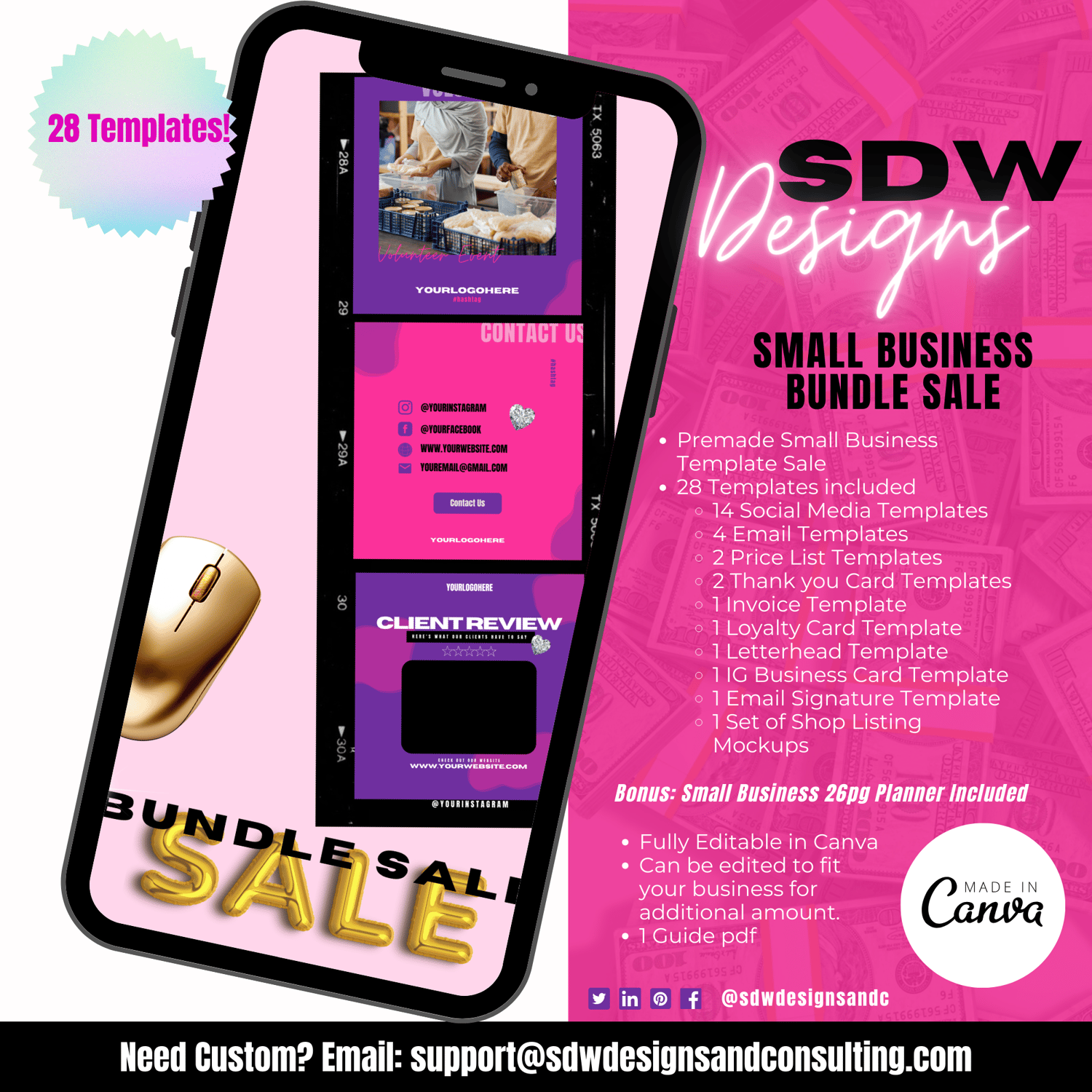 Purple & Pink Ultimate Small Business Bundle - Payhip