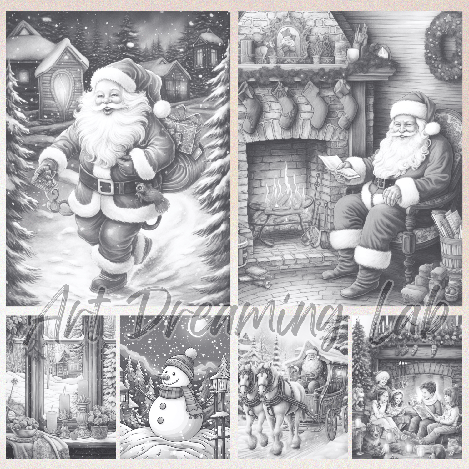 50 Christmas Scene grayscale coloring page for adults, PDG/JPG and Dark/Light version, printable, instant download, digital coloring book 50-christmas-scene-grayscale-coloring-page-for-adults-pdg-jpg-and-dark-light-version-printable-instant-download-digital-coloring-book