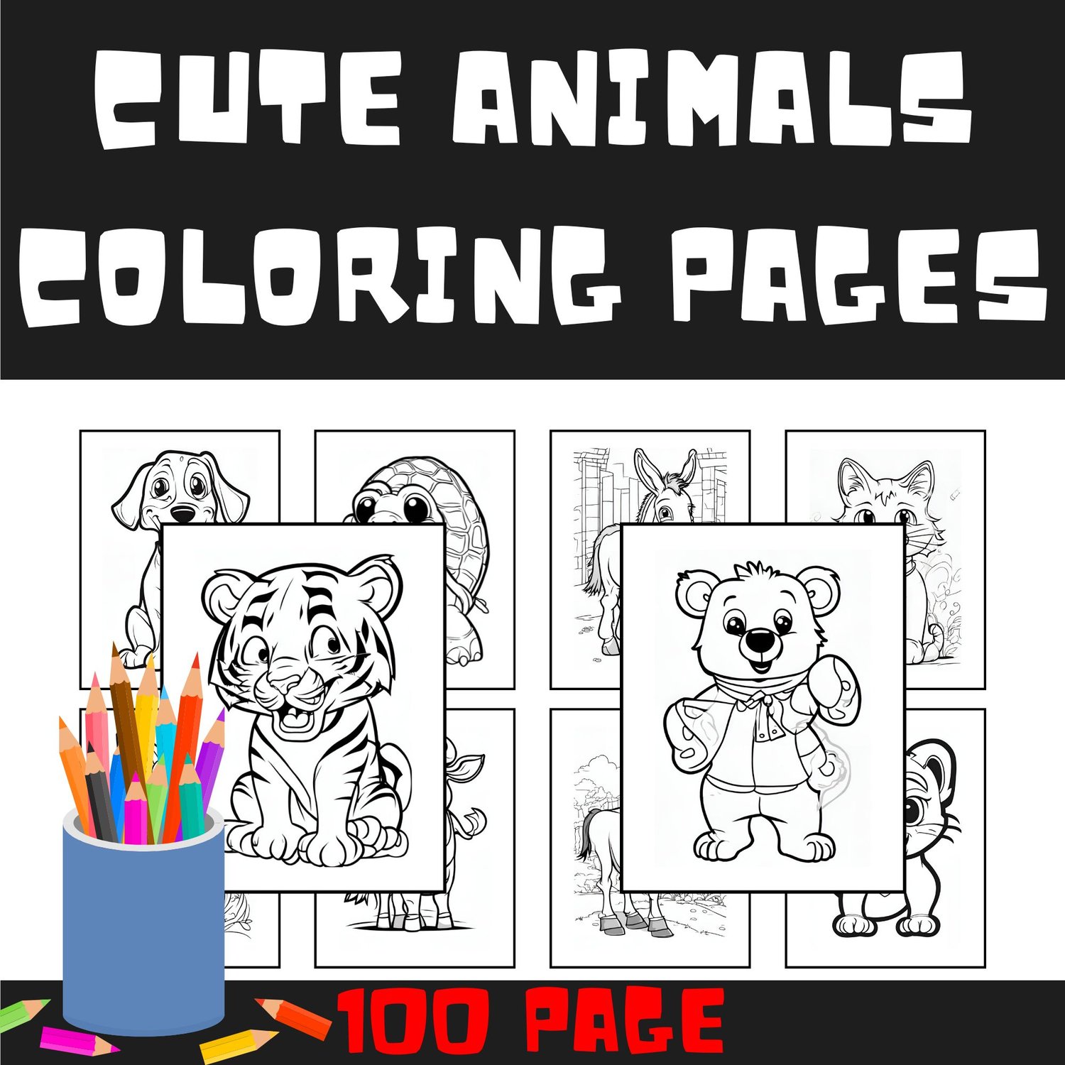 Childrens Coloring Books: An Adorable Coloring Book with Cute Animals,  Playful Kids, Best Magic for Children (Paperback)