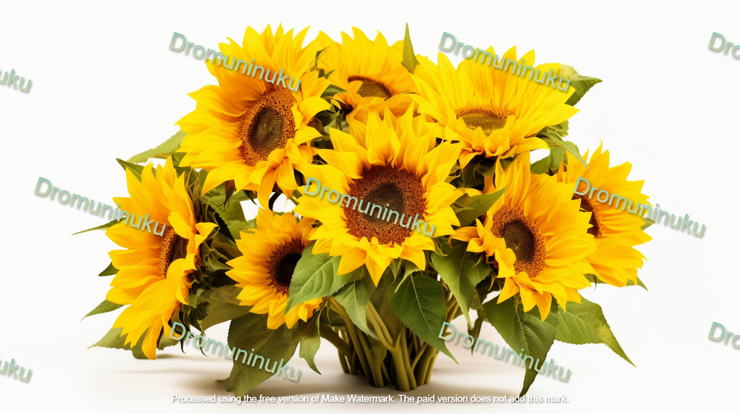 Golden Sunflower Bouquet: A Digital Artwork to Brighten Your Space