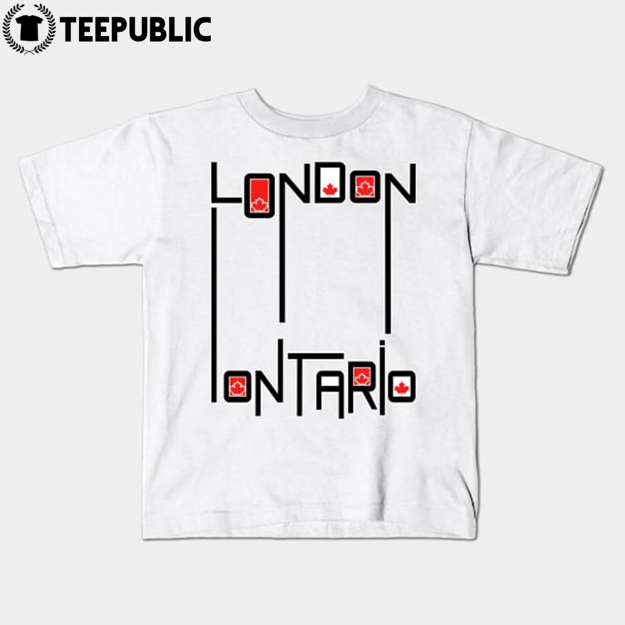 london ontario city, canada flag t-shirt