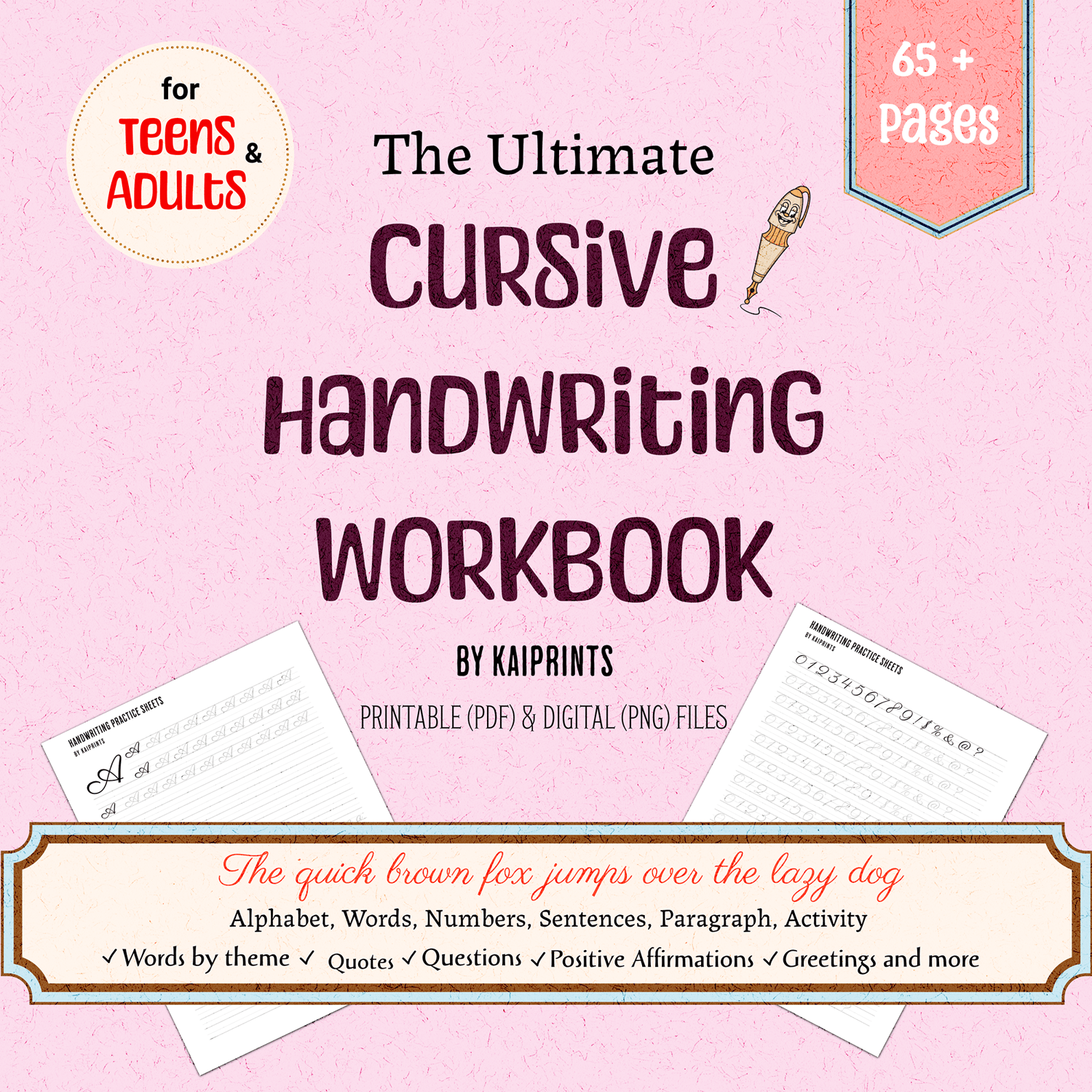 Improve Your Handwriting: Printable Practice Worksheets for Adults