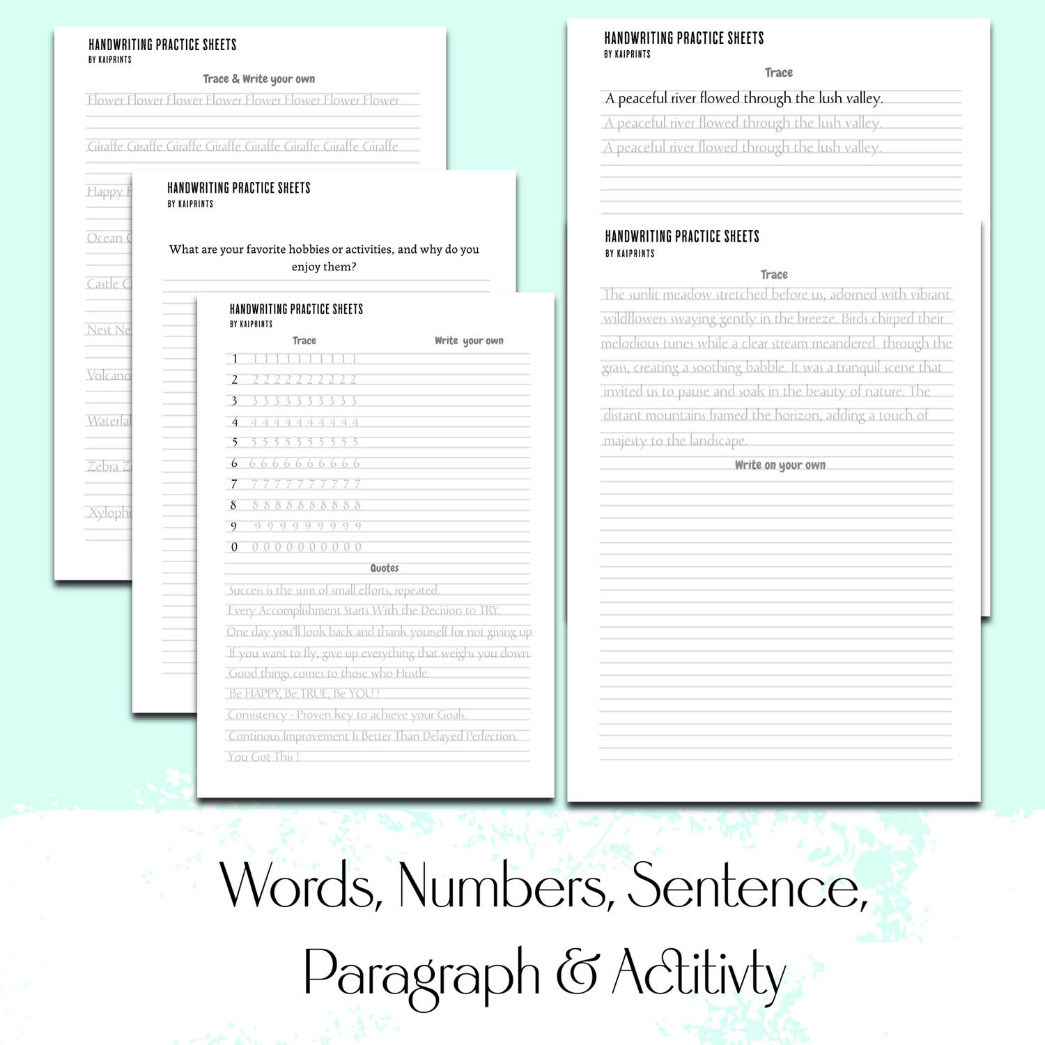 Neat handwriting practice workbook - Payhip