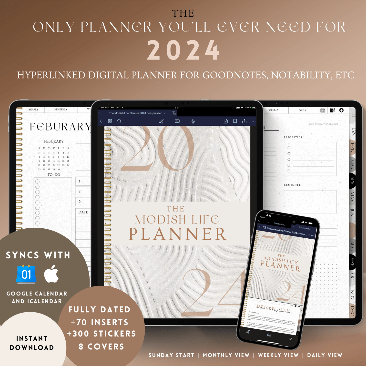 2024 Modish Life Planner Digital Ipad Planner - Payhip