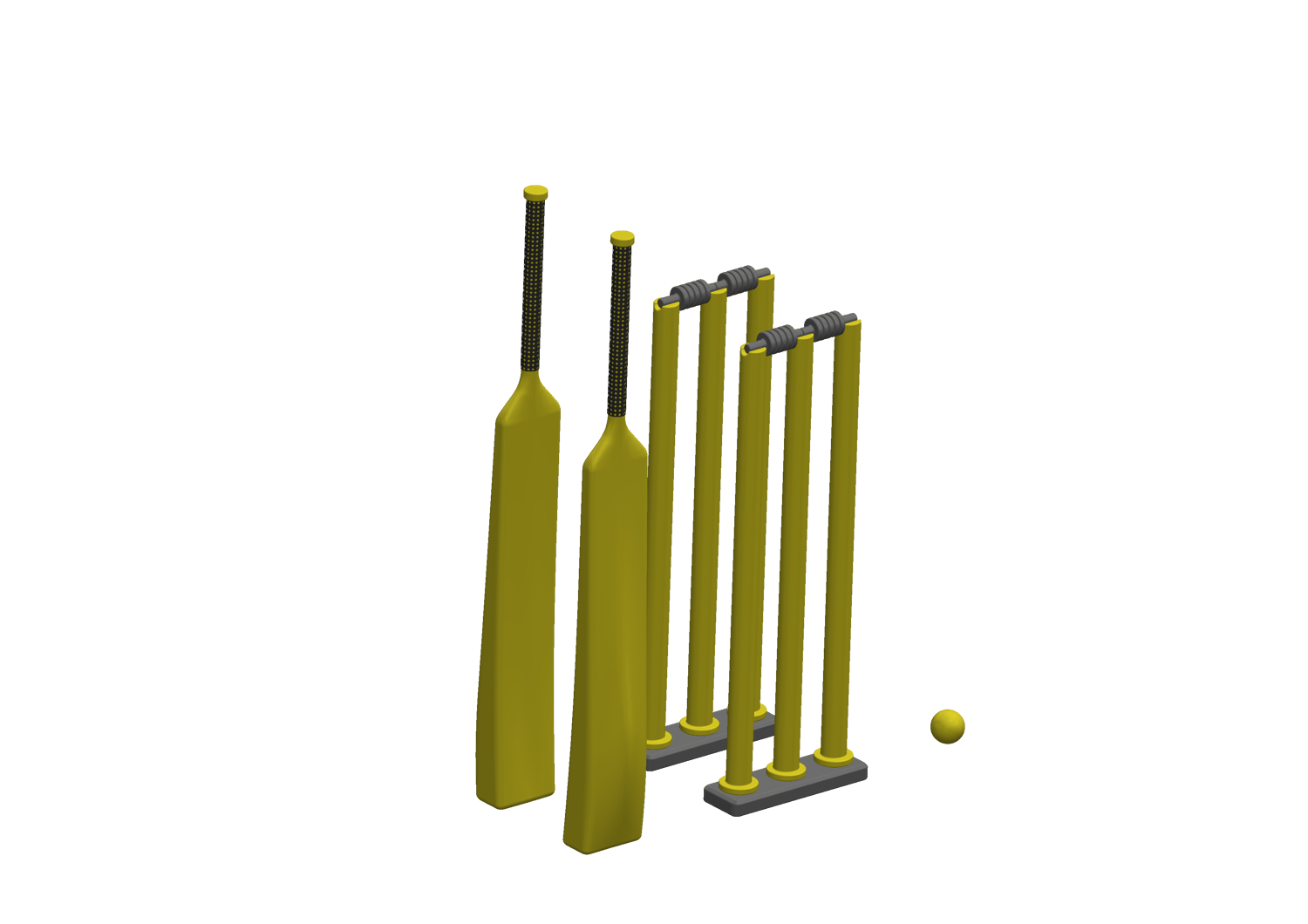 Bring the stadium home: Modern Minimalistic Indoor Cricket Set - Trending 3D Print Model