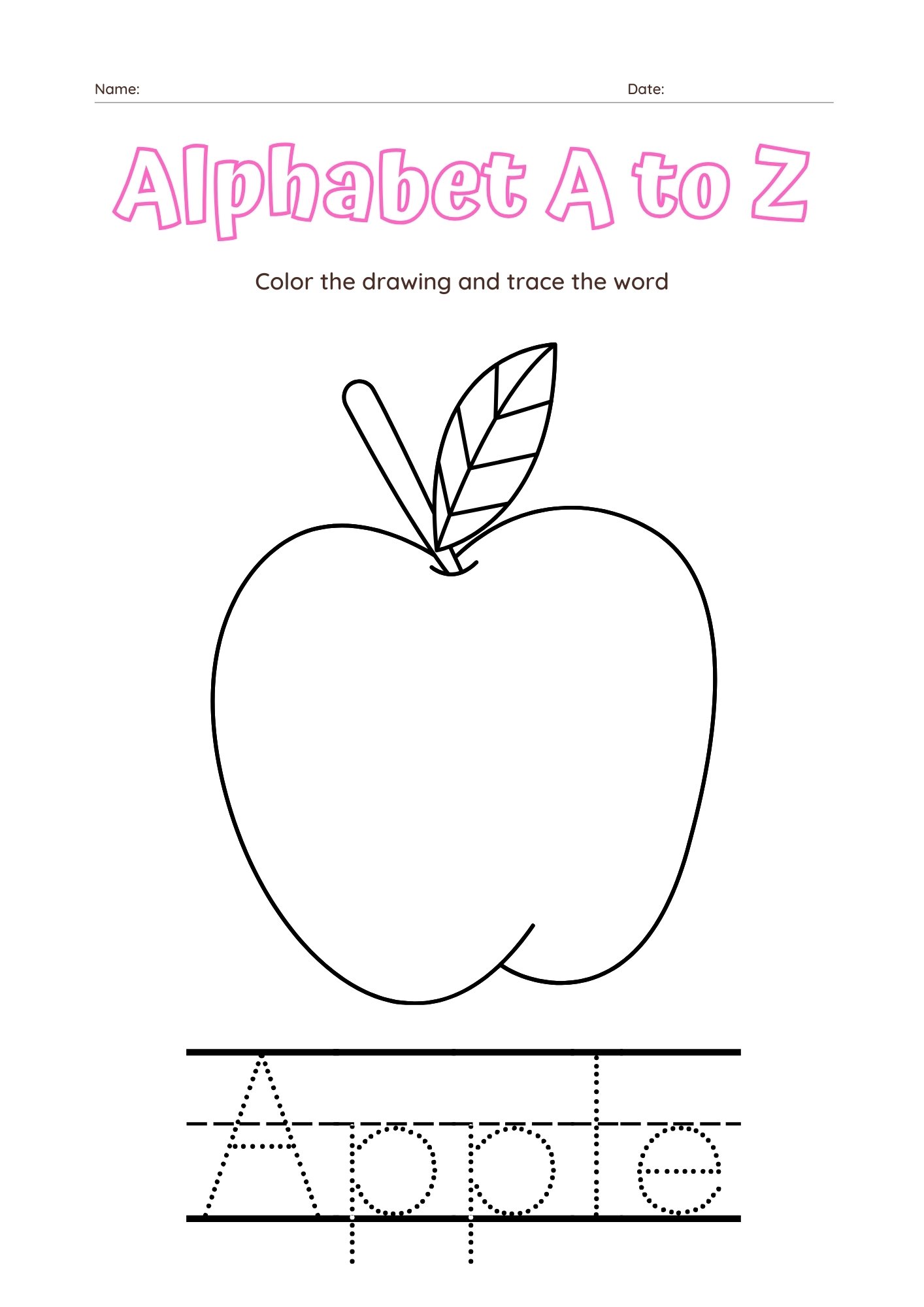 Explore the world of early education with our 'Color It and Trace It Children Alphabet A to Z' downloadable ebook. This interactive resource combines the joys of coloring and letter tracing from A to Z, making alphabet learning a delightful experience for