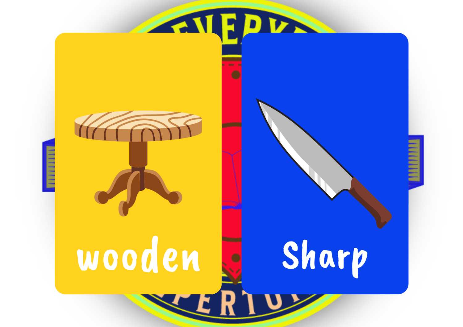 Wooden table, Sharp knife