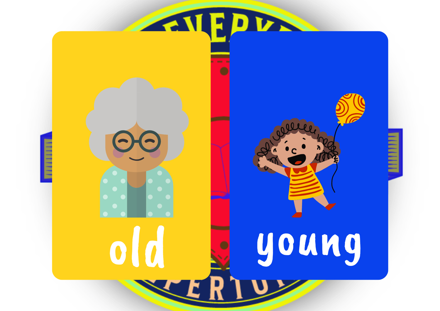 Adjective opposite, Old and Young
