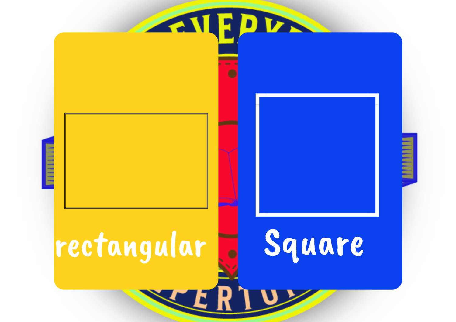 adjectives Rectangular and square