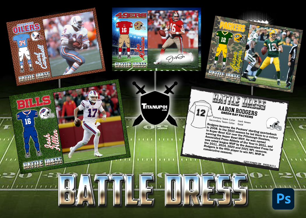 2023 TitanUp01.com Battle Dress Football Photoshop PSD Templates
