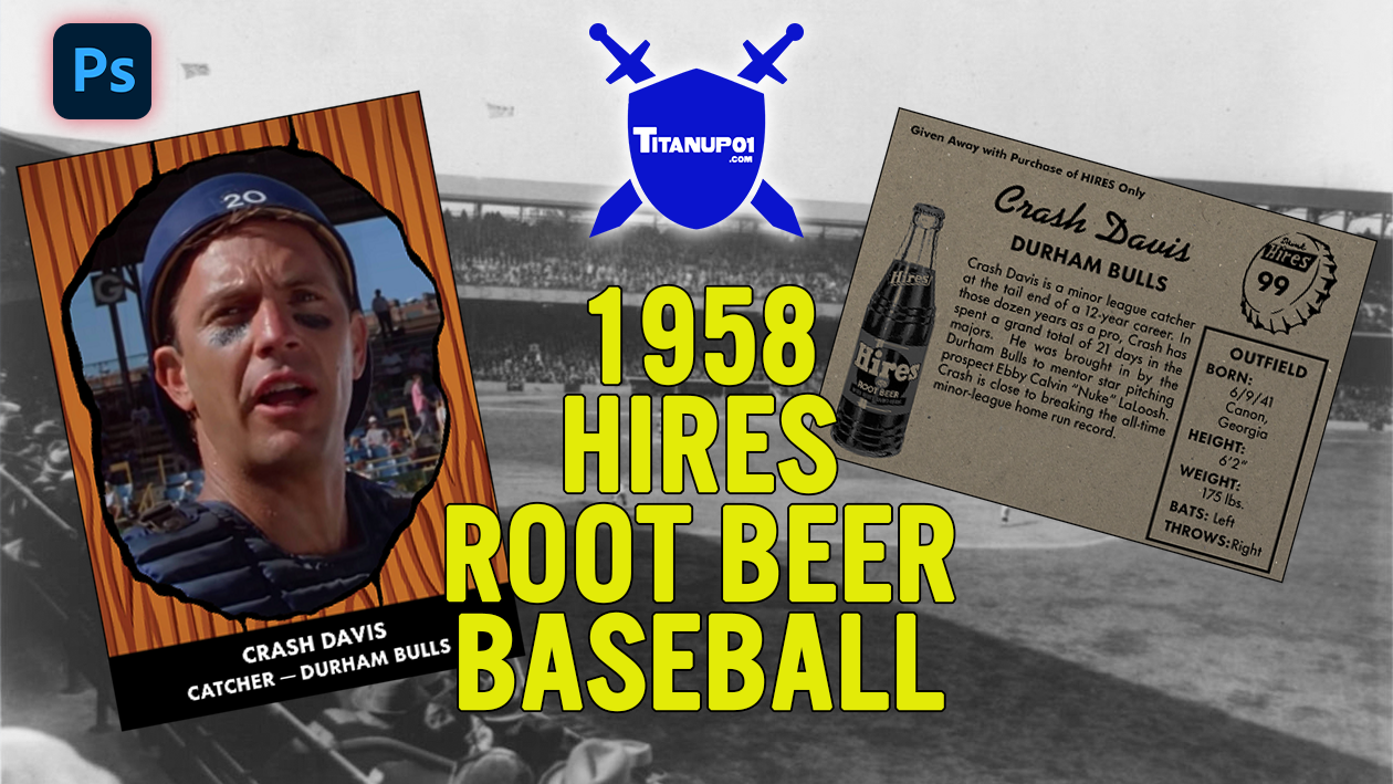 1958 Hires Root Beer Baseball Homage Photoshop PSD Templates