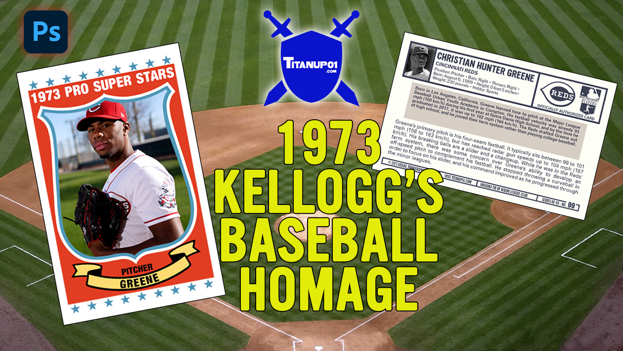 1973 Kellogg's Baseball Homage Photoshop PSD Templates