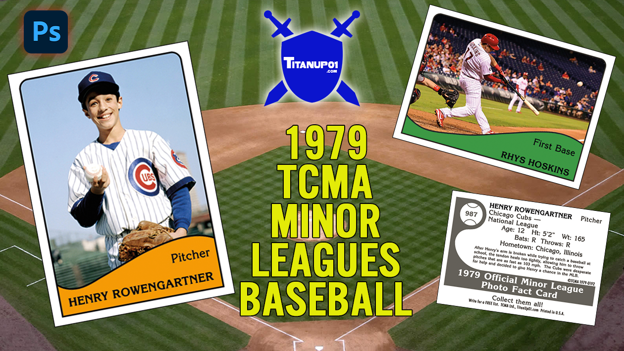 1979 TCMA Minor Leagues Baseball Homage Photoshop PSD Templates