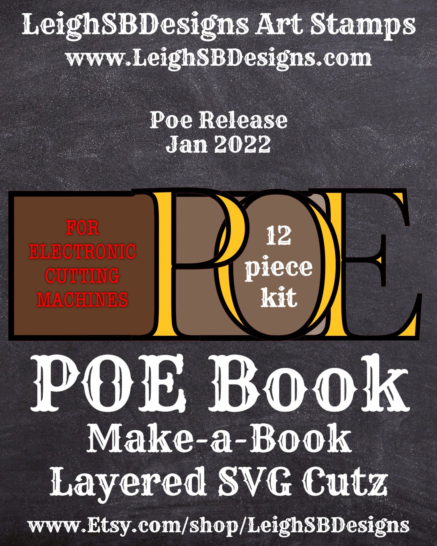 LeighSBDesigns POE Book - Make-a-Book SVG Cutz Set