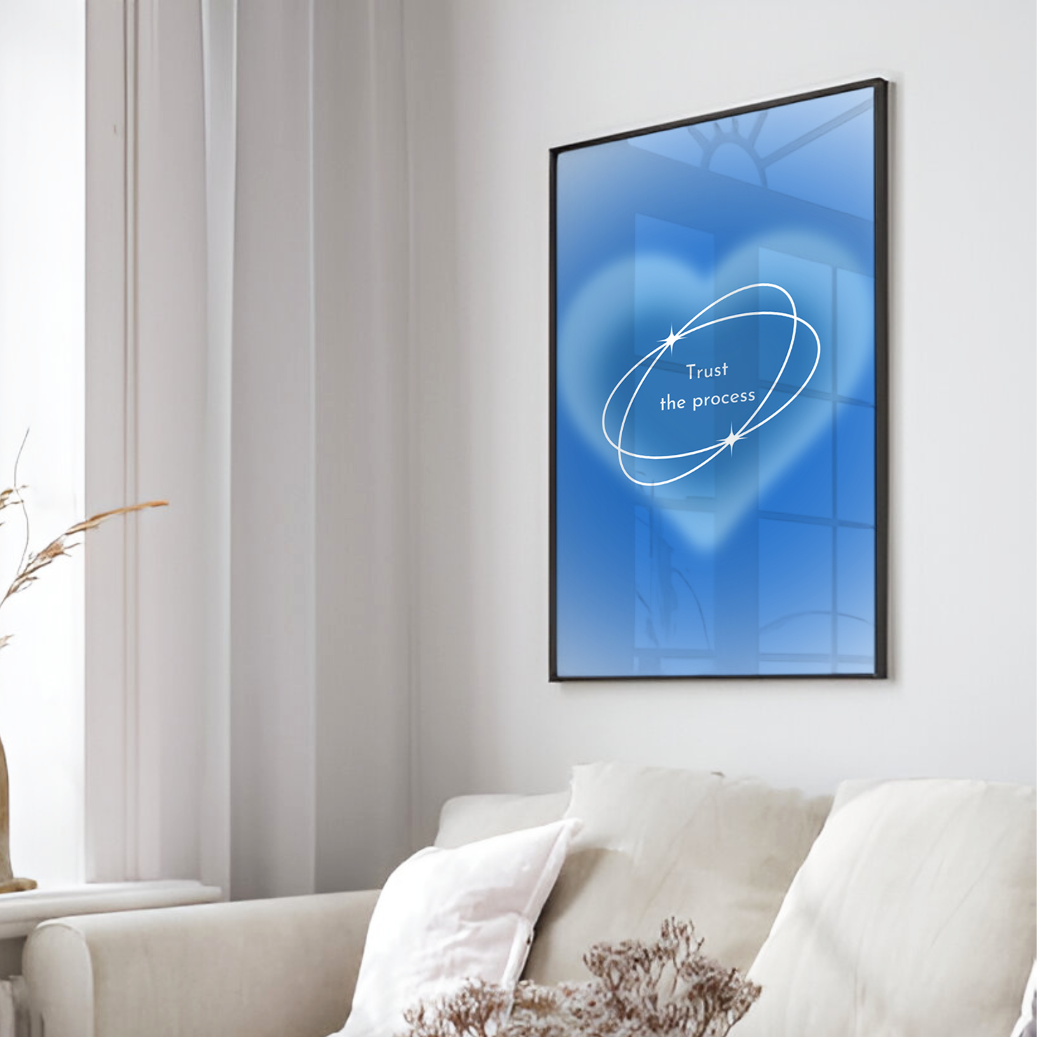 Blue Aura Poster - Trust the Process Poster