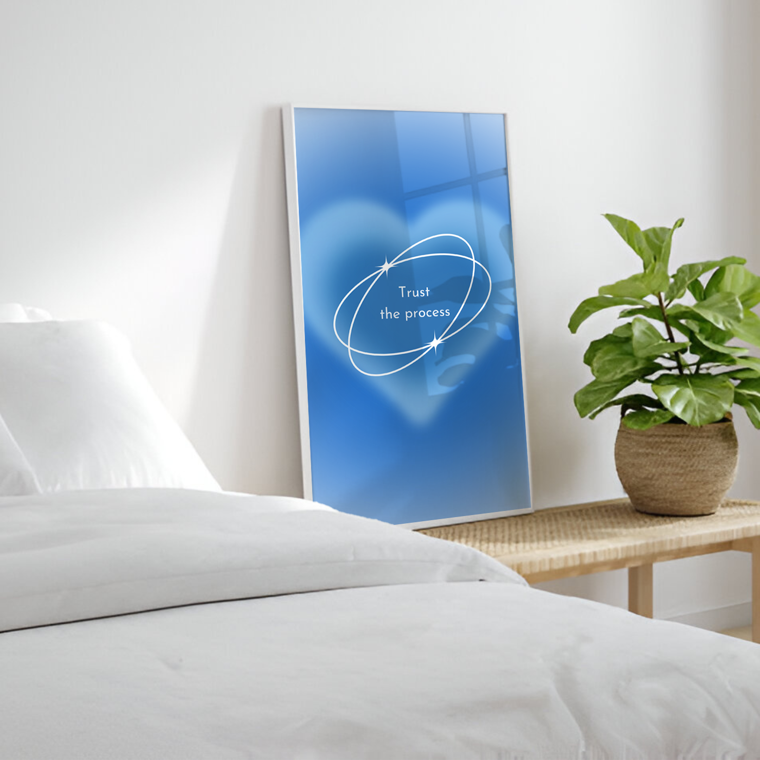 Trust the Process Wall Art - Blue Aura Poster Print