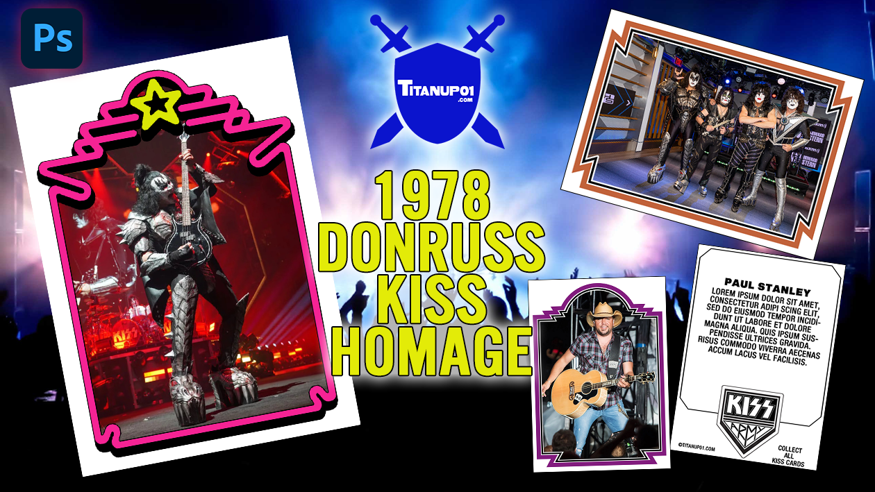 1978 Donruss KISS Homage Photoshop PSD Templates