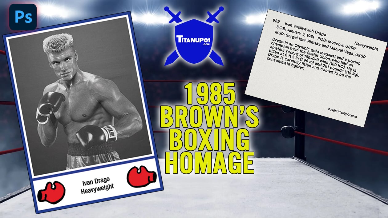 1985 Brown's Boxing Homage Photoshop PSD Templates