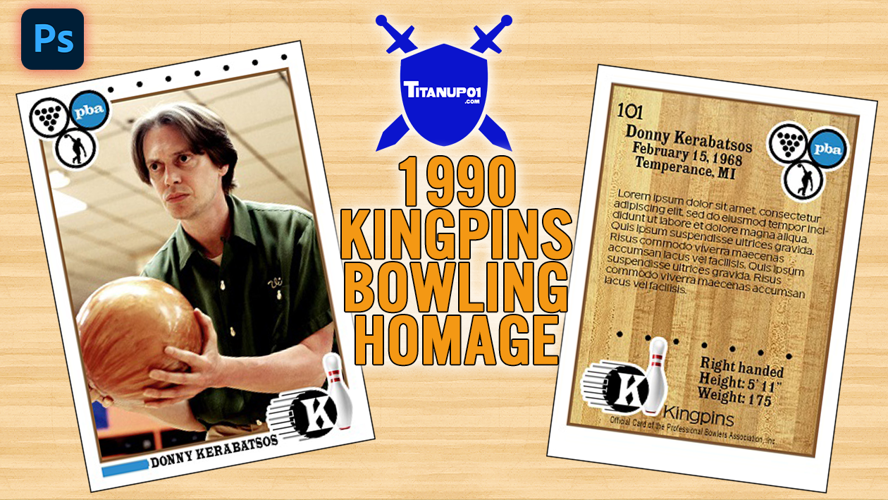 1990 Kingpins Bowling Homage Photoshop PSD Templates