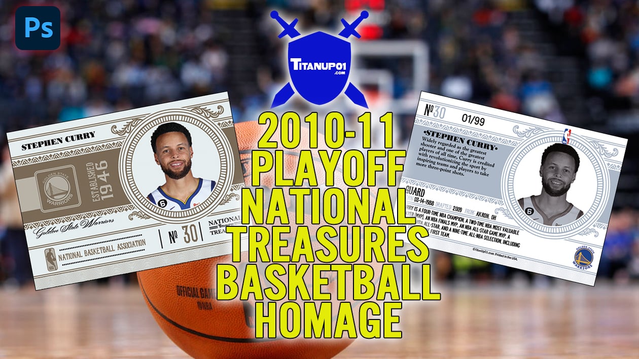 2010-11 Playoff National Treasures Basketball Homage Photoshop PSD Templates