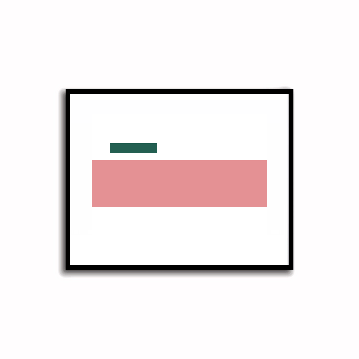 Vibrant Mid-Century Modern abstract printable art in Coral Pink, Pastel Green, and Teal Blue colors. Ideal for wall, desk, and shelf decor.