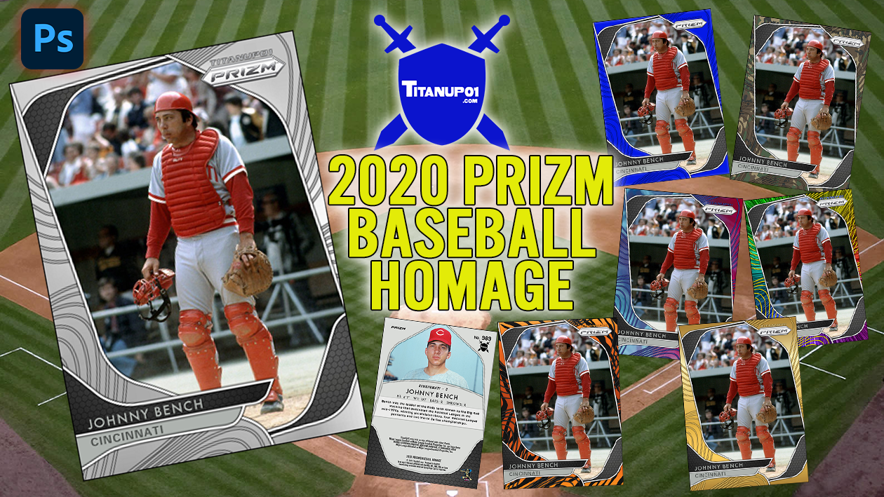 2020 Prizm Baseball Homage Photoshop PSD Templates