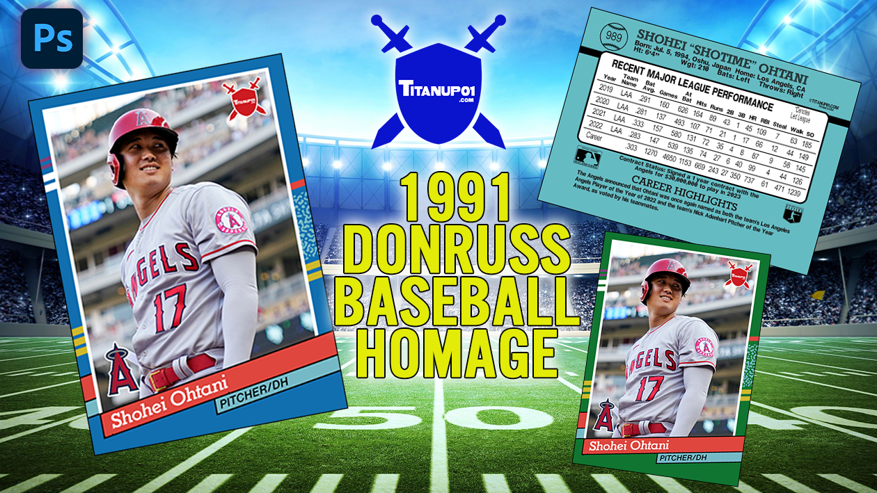 1991 Donruss Baseball Homage Photoshop PSD Templates
